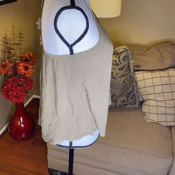 Olive Green Racer Back Tank, Sz M - Picture 2 of 4